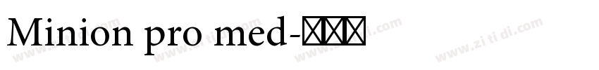 Minion pro med字体转换